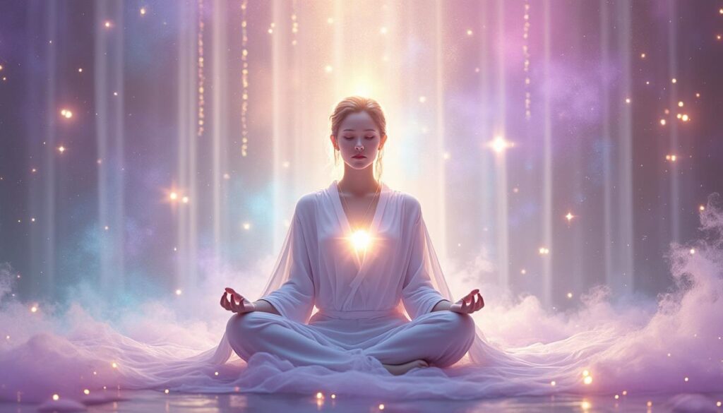 découvrez une pratique douce pour ouvrir votre canal d'énergie spirituelle, favoriser la réception et la transmission d'énergies positives pour un bien-être profond.