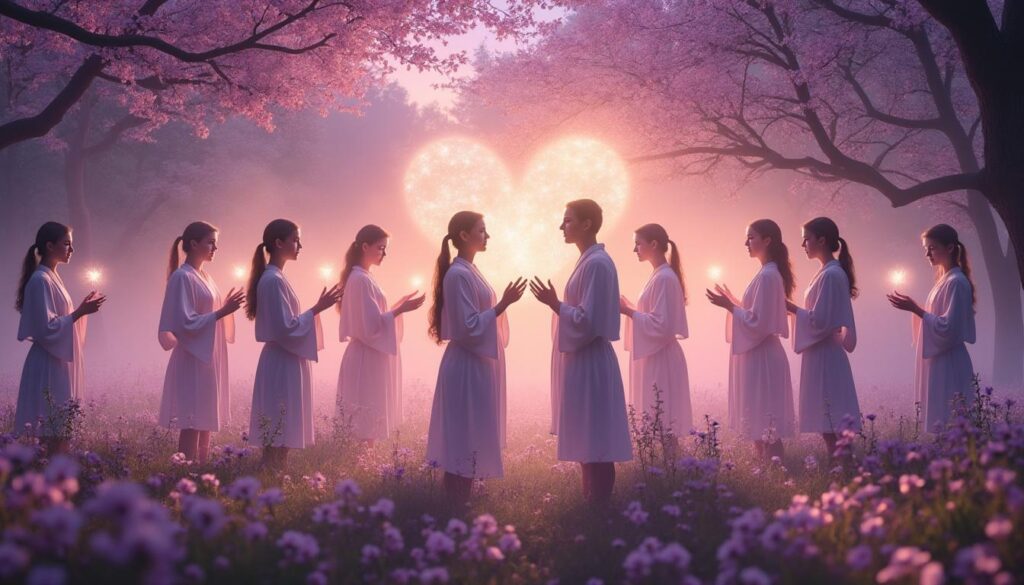 découvrez comment l'alignement énergétique collectif permet aux thérapeutes de devenir de véritables catalyseurs de lumière, favorisant l'harmonie et le bien-être partagé.